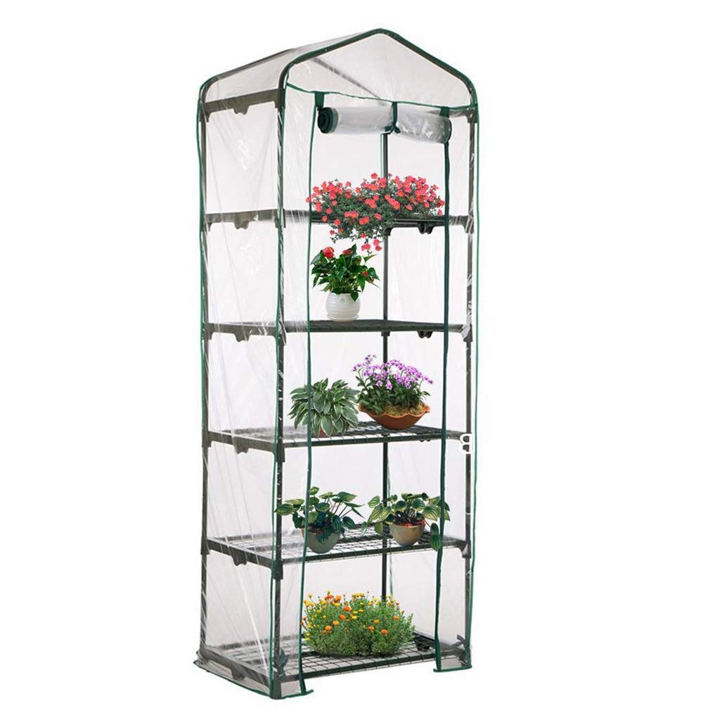 Multi-Layer PVC Waterproof Greenhouse Cover with Anti-UV Protection - Warm Garden Tier Mini Greenhouse Kit for Plants & Flowers (69x49x187cm) - Ideal for Indoor/Outdoor Gardening, Seed Starting & Plant Protection