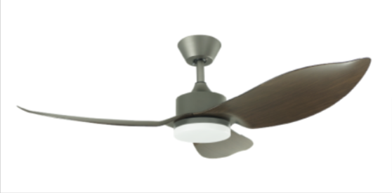 D'FAN SPACE46 46-Inch White/Wood Ceiling Fan with Light - Energy Efficient Indoor/Outdoor Use - Perfect for Living Room, Bedroom, or Patio
