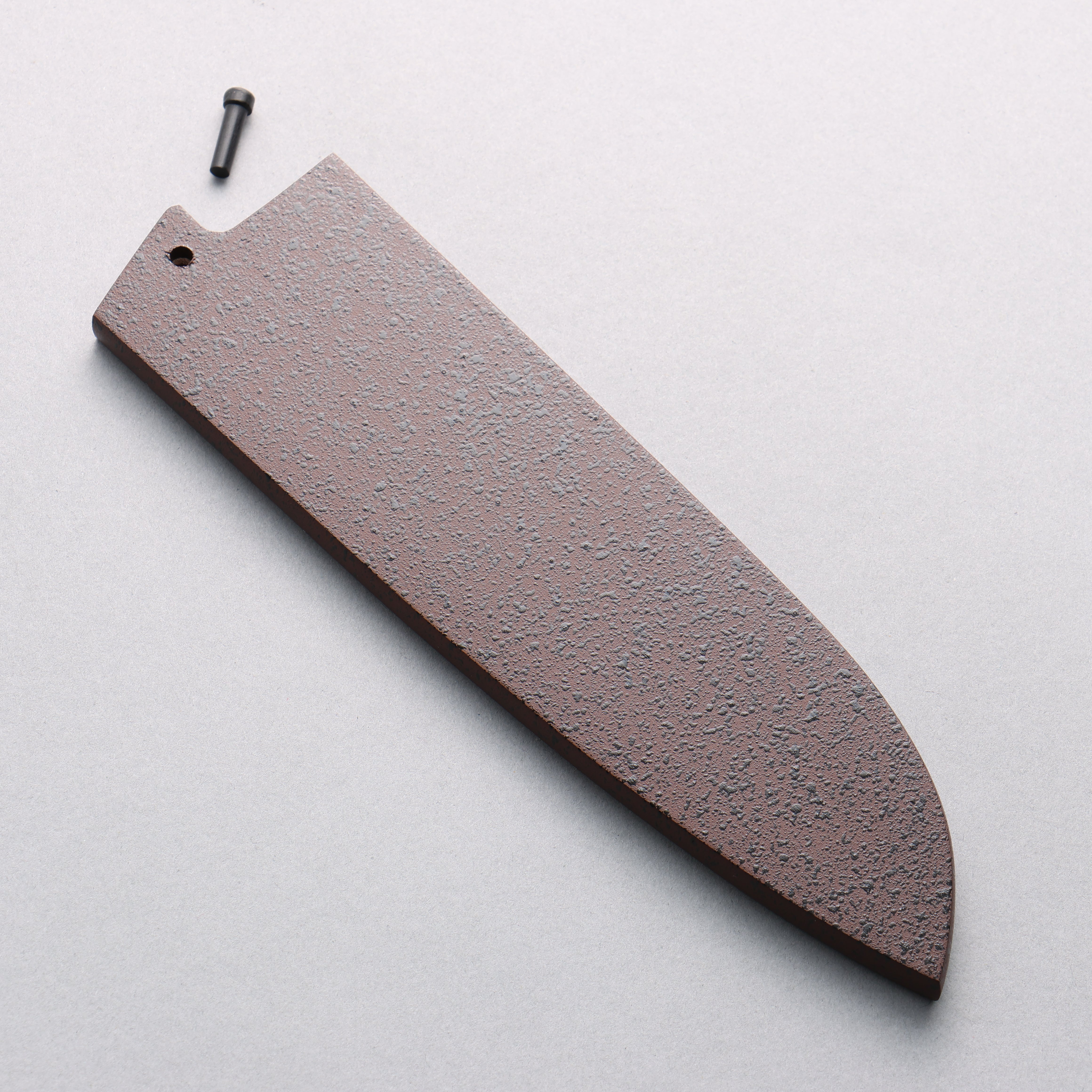 Premium Seisuke VG10 33-Layer Damascus Santoku Knife 170mm - Japanese Chef Knife with Brown Pakkawood Handle & Protective Sheath - Ideal for Slicing, Dicing, and Chopping Vegetables, Meat, and Fish