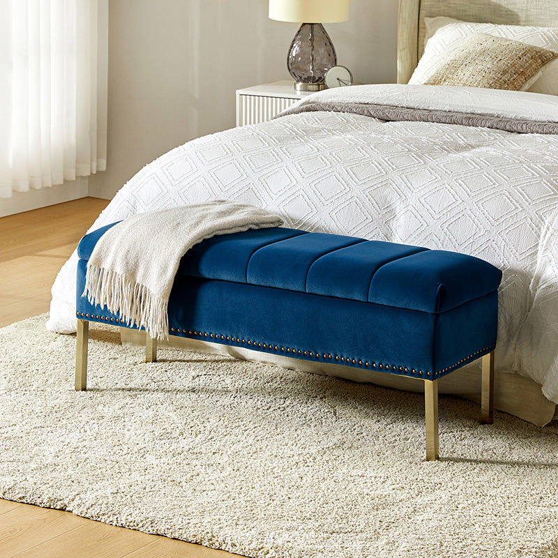 Egmund Upholstered Flip Top Storage Bench - Stylish Ottoman with Hidden Storage for Bedroom, Living Room & Entryway - Perfect for Home Organization & Extra Seating