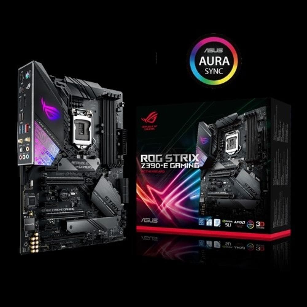 ASUS ROG STRIX Z390-E Gaming Motherboard - ATX Form Factor, LGA 1151 Socket, DDR4 4400MHz, Dual M.2, USB 3.1 Gen2 - Perfect for PC Gaming, Streaming & Content Creation