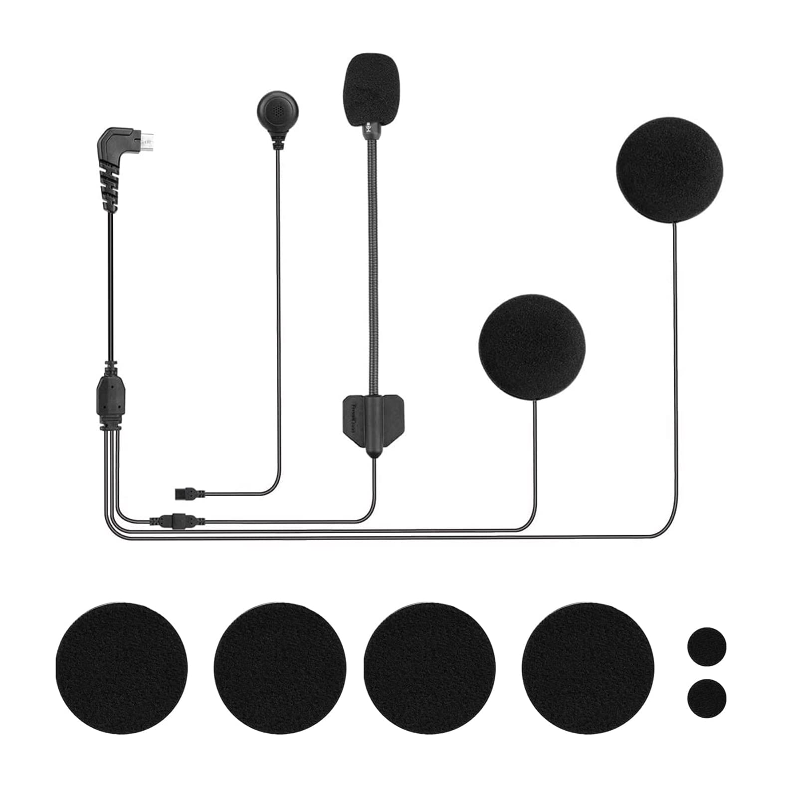 FreedConn R1 Series Motorcycle Bluetooth Helmet Headset with Camera Recorder & Headphones - Wireless Communication System for Riders - Perfect for Touring, Commuting and Group Riding
