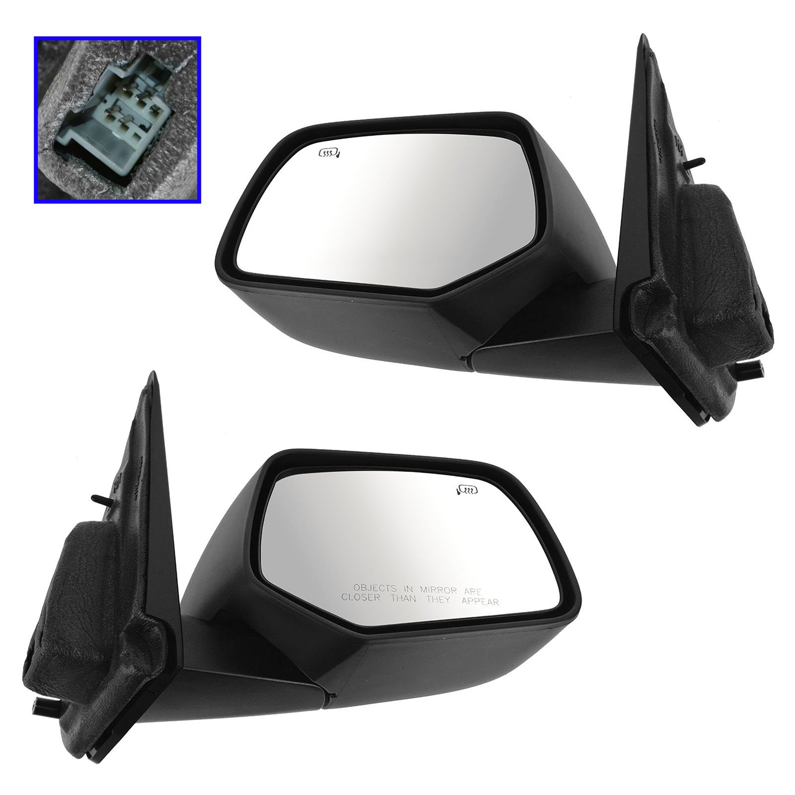 TRQ Driver & Passenger Side Mirror Set Compatible with 2008-2011 Mazda Tribute - Replacement for MA1320164 & MA1321164 - Easy Installation for Enhanced Visibility & Safety