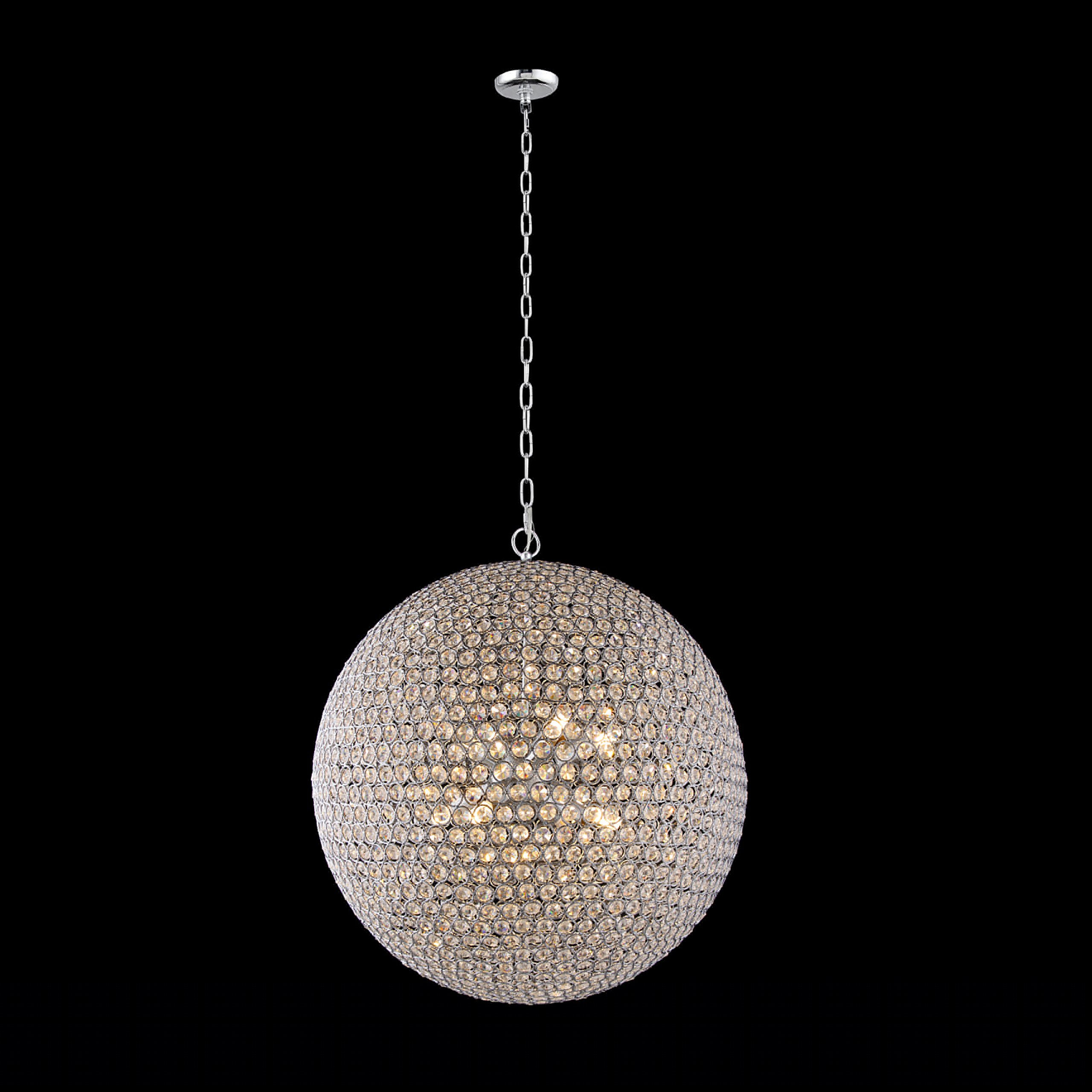 8-Light Round Crystal Chandelier - 19
