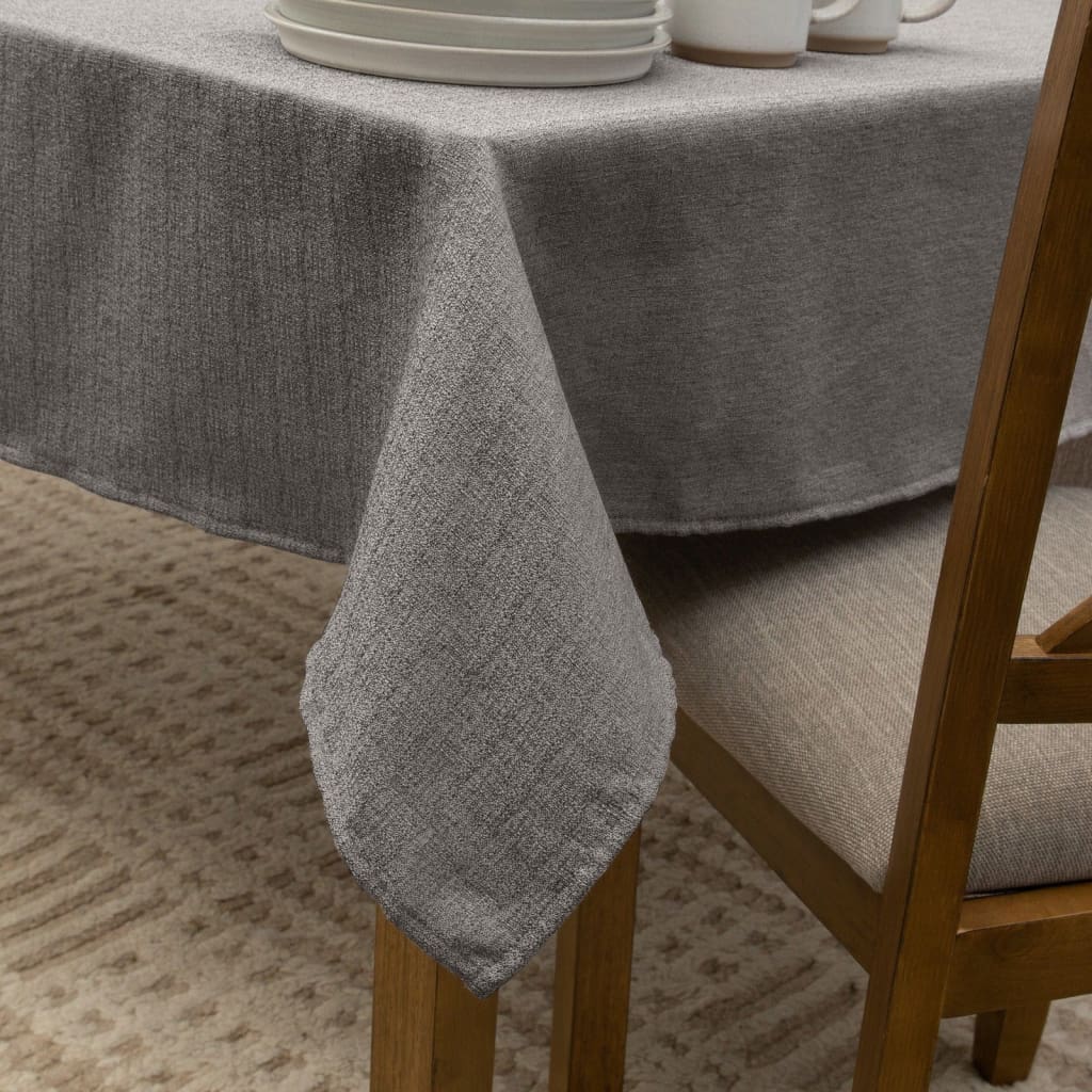 Luxury Waterproof Polyester Tablecloth - Silver Elegant Dining Table Cover for Weddings, Parties & Everyday Use