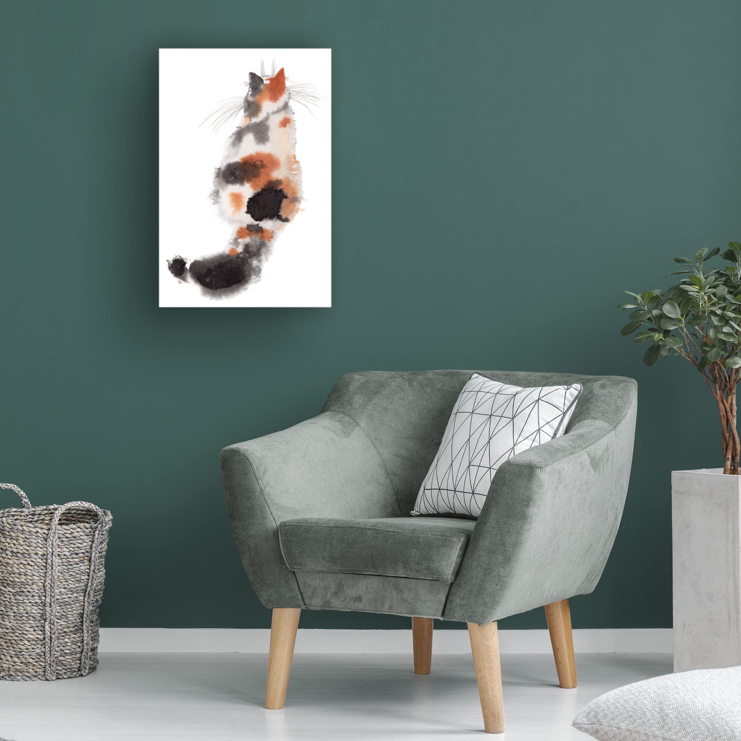 Trademark Fine Art 'Caliko' Canvas Wall Art by Elena Bolgova - Modern Abstract Painting for Living Room, Bedroom & Office Decor