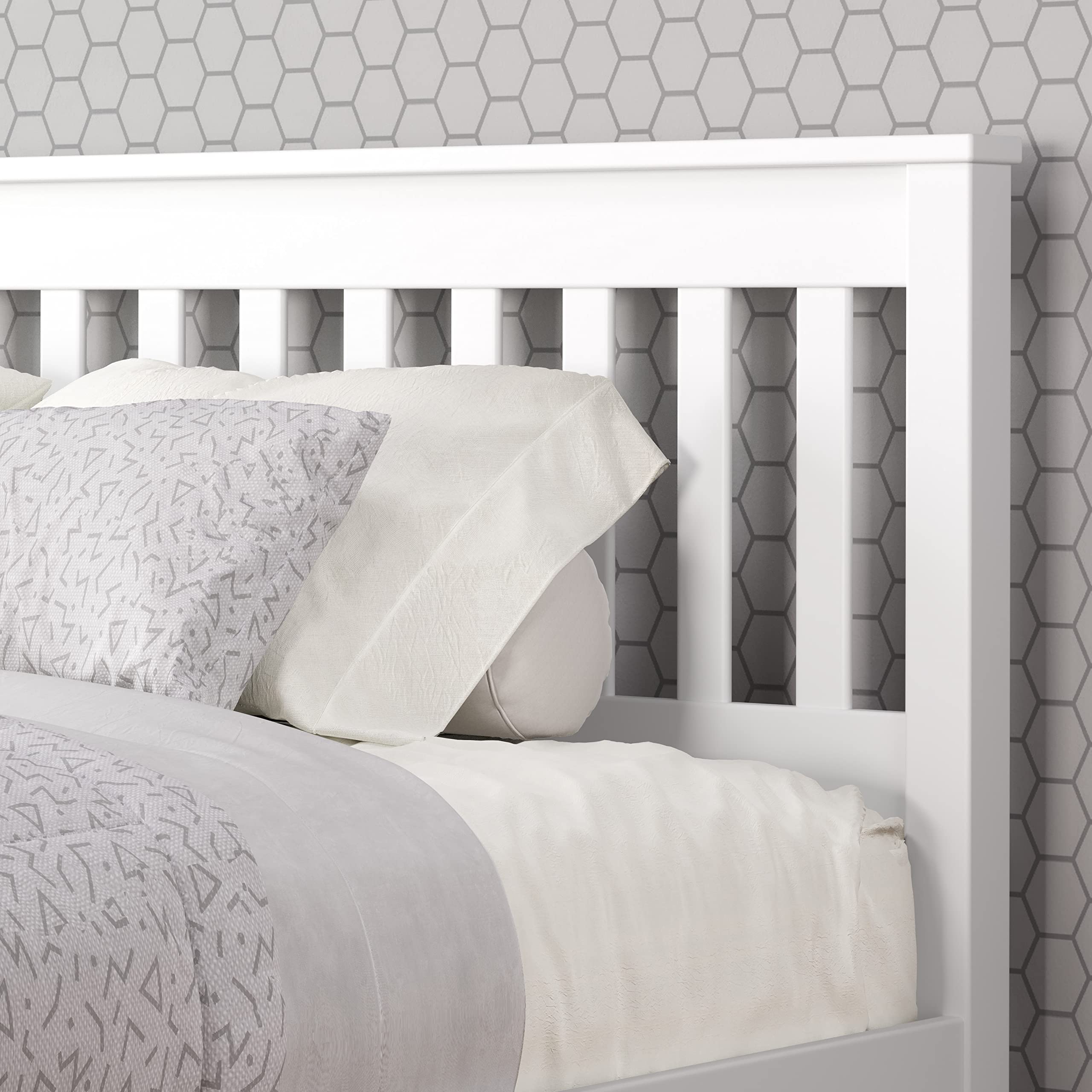 Donco Kids Full Contempo Bed Frame with Dual Under Bed Storage Drawers - White Finish - Perfect for Kids' Bedrooms, Guest Rooms & Small Spaces