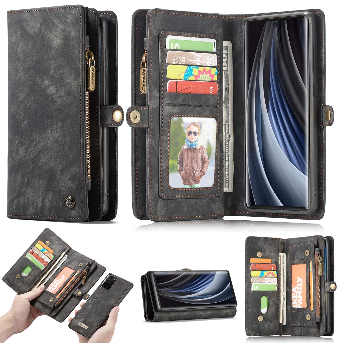 Premium Handmade Leather Wallet Case for iPhone 12 Pro Max (6.7