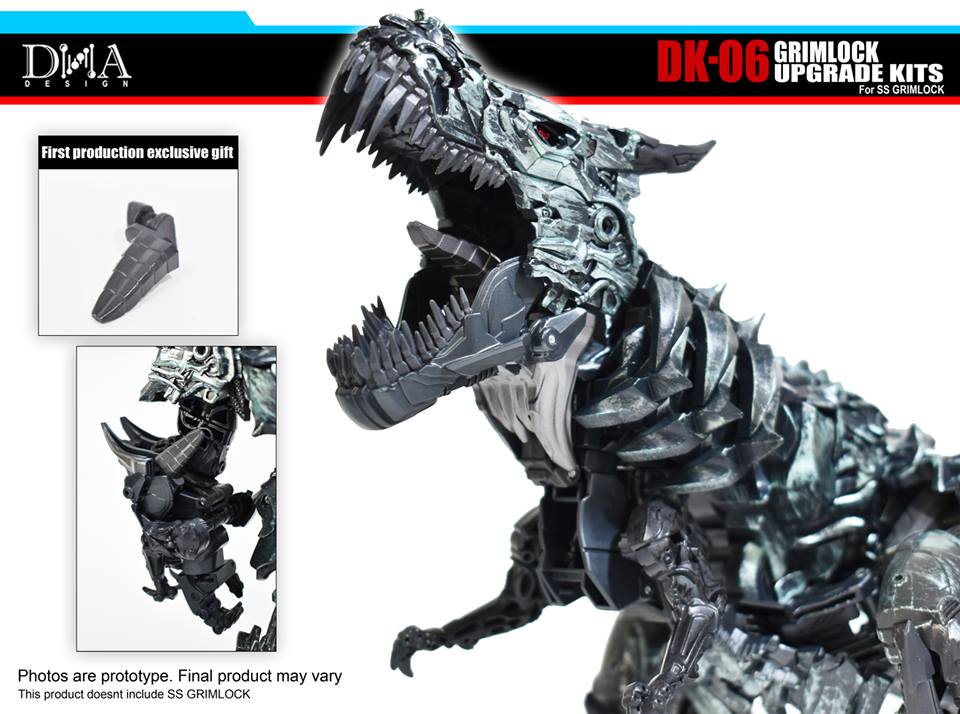 DNA Design DK 06 Upgrade Kit for SS Grimlock with Bonus Tongue - Transformers Toy Accessories for Collectors & Display Enhancement