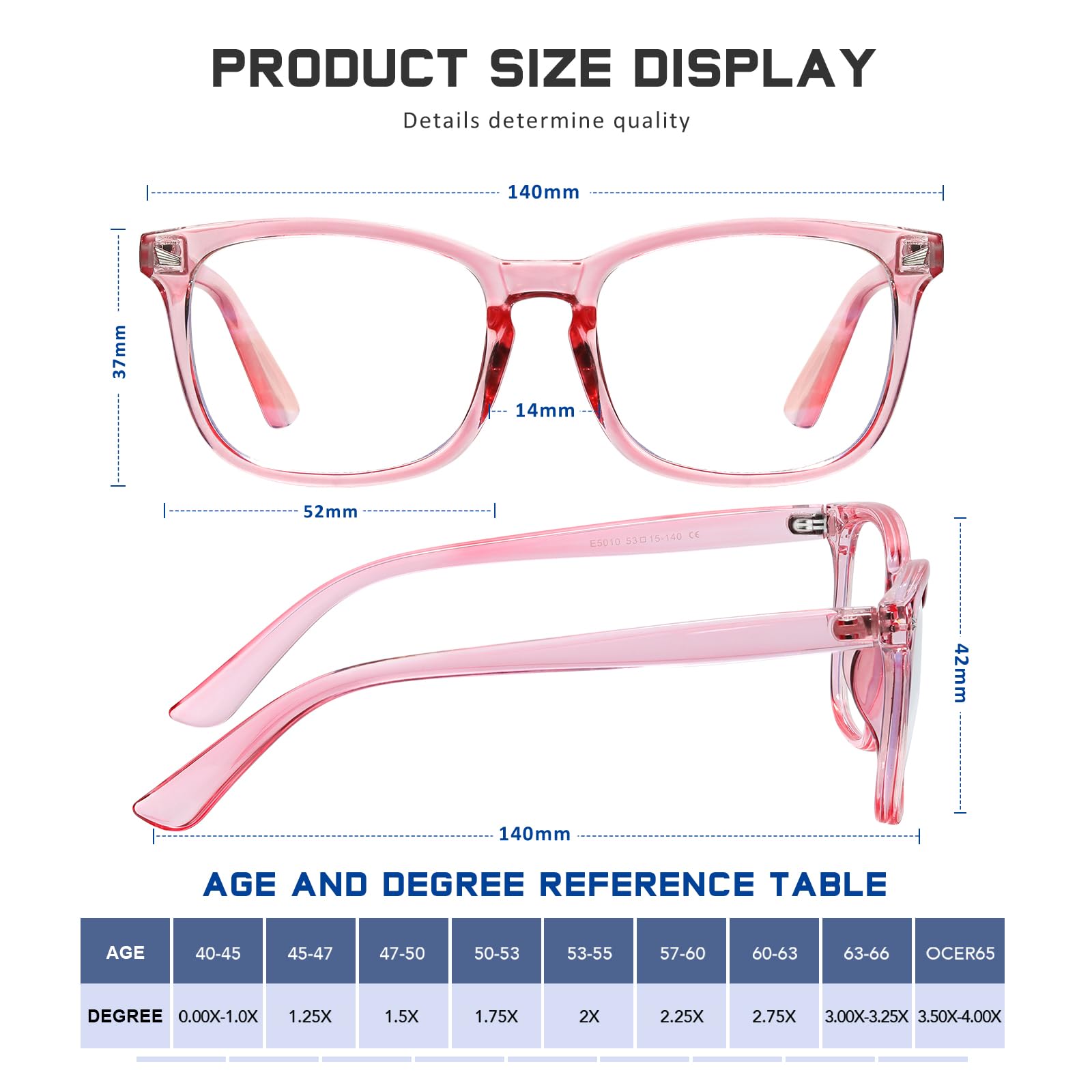 Blue Light Blocking Glasses for Women & Men - Anti Glare Reading Glasses with Durable Frame | Perfect for Computer Use, Reading & Screen Time Protection