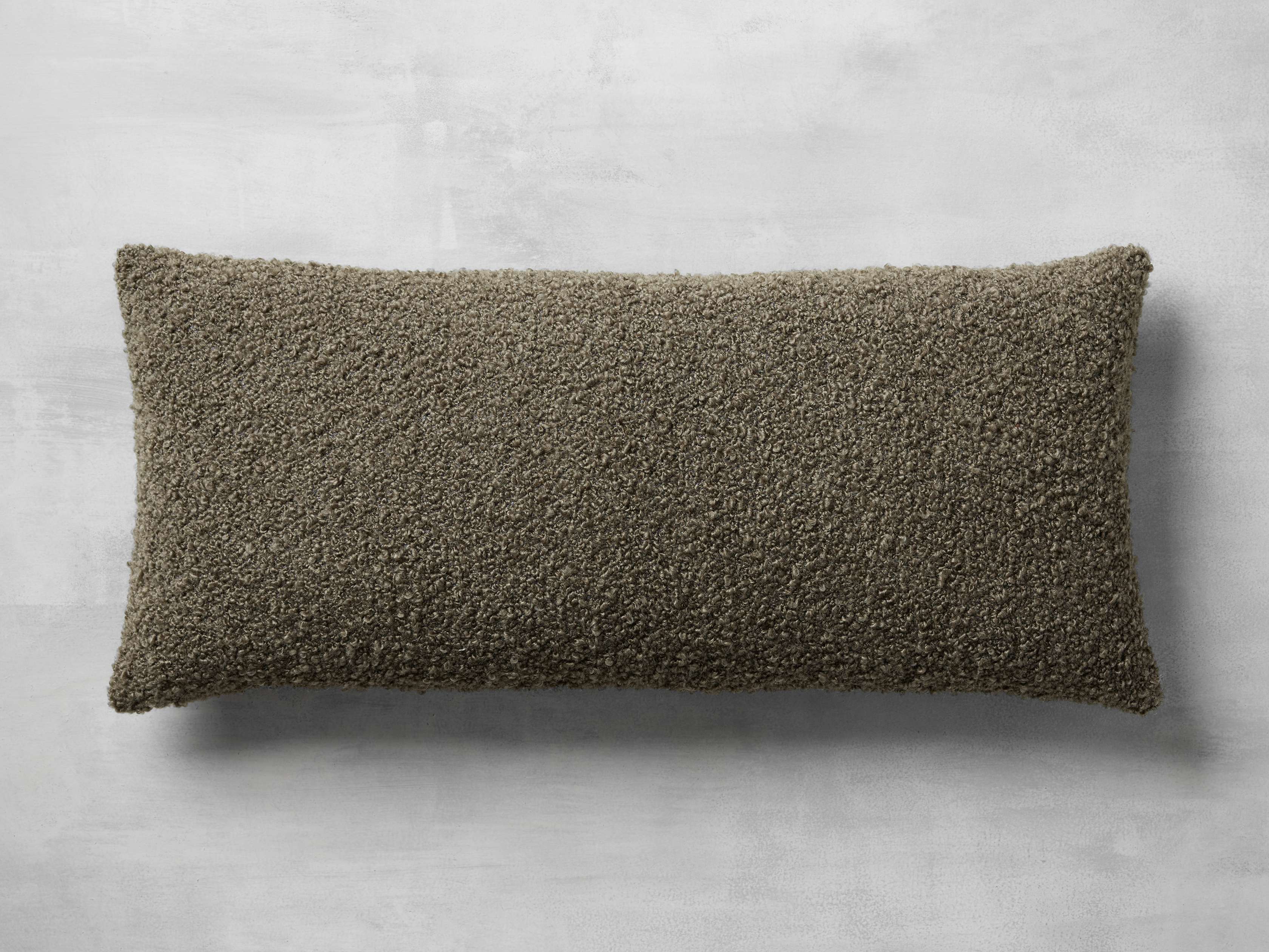Boucle Lumbar Pillow Cover in Basil Green - Soft Textured Cushion Case for Sofa, Bed, Chair - Home Decor & Comfort