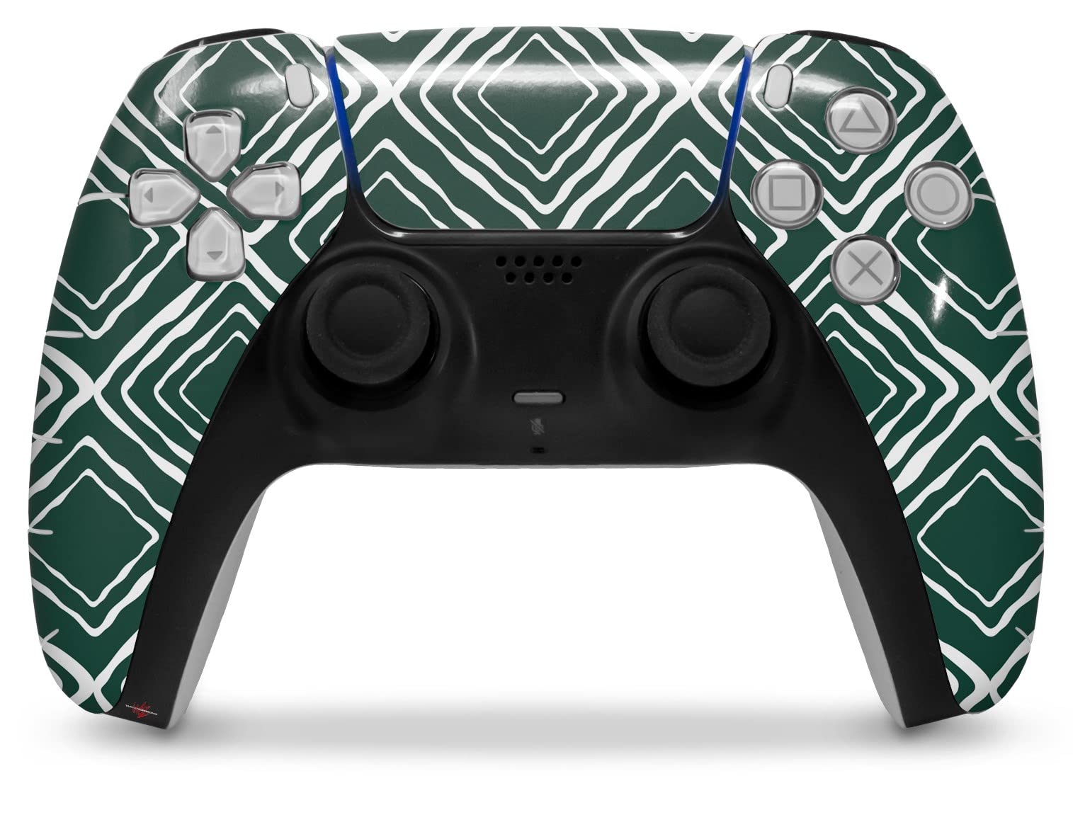 PS5 DualSense Controller Skin Wrap - Wavey Hunter Green for Gaming Protection