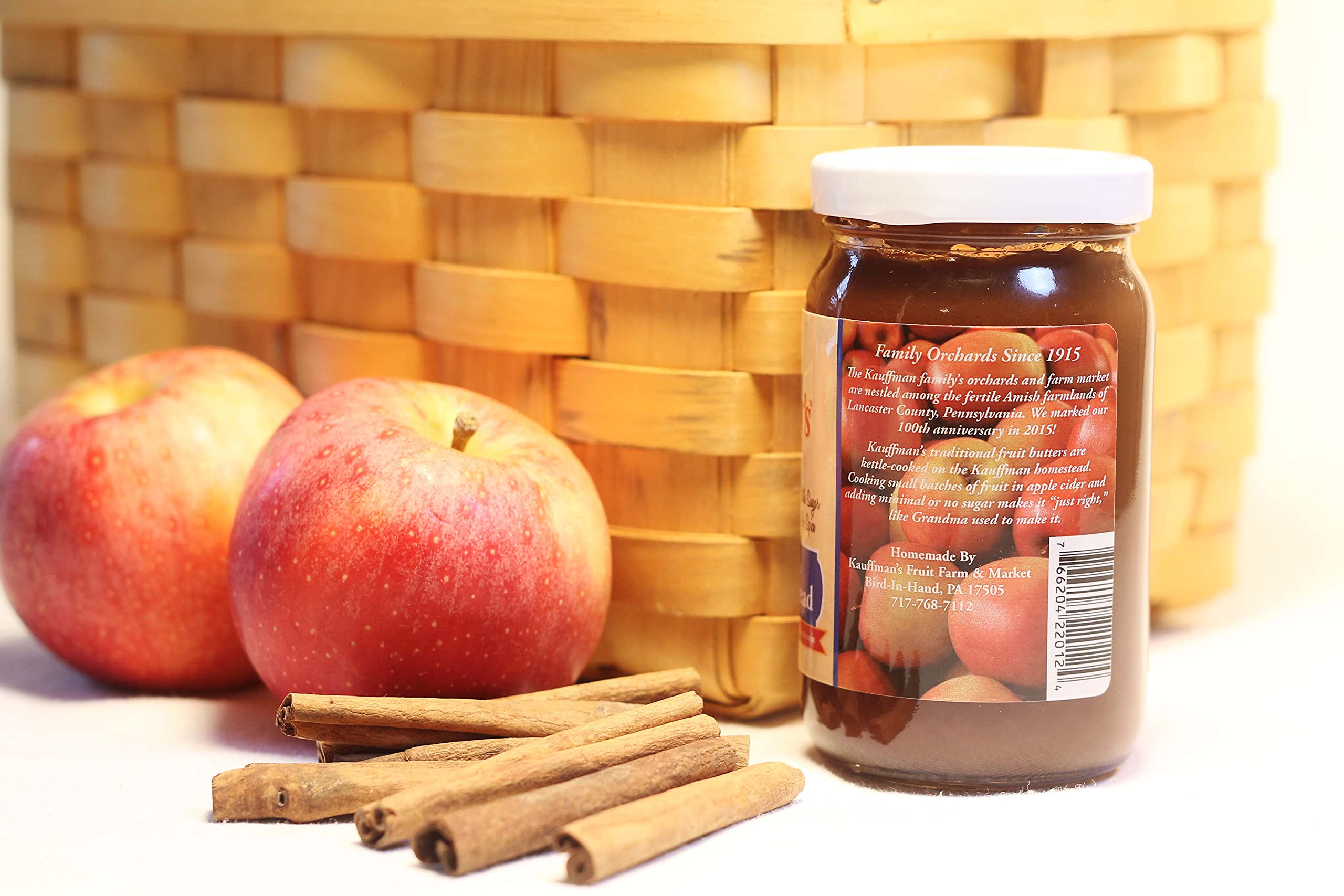 Kauffman's Fruit Farm Homemade Apple Butter Spread - Original Flavor, 8.5 Oz (Pack of 12) | Perfect for Toast, Pancakes, Yogurt & Gift Baskets