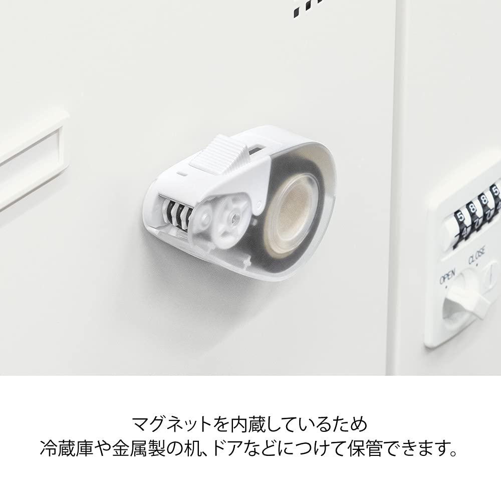 DESIGNPHIL 49098006 Midori Tape Cutter - Quick & Easy Masking Tape Dispenser (White) - Perfect for Arts & Crafts, Scrapbooking, and Office Organization