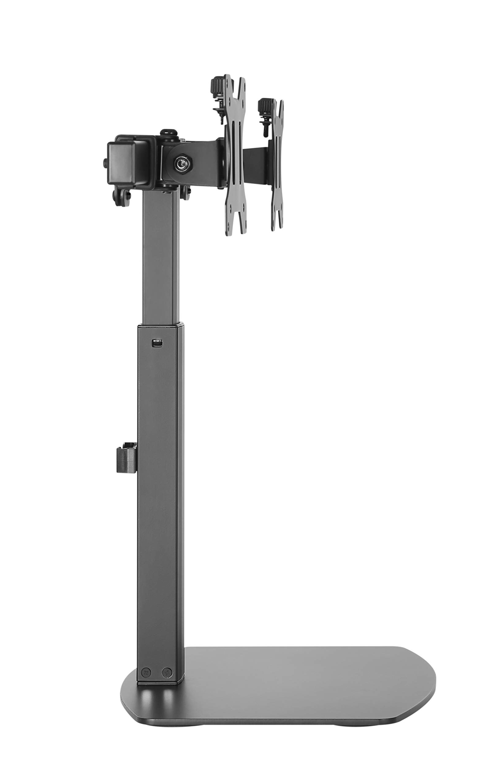Amer Dual Screen Pneumatic Vertical Lift Monitor Stand - Adjustable Height for 17'' to 27'' Monitors | Ergonomic Workstation Solution for Office & Gaming Setup