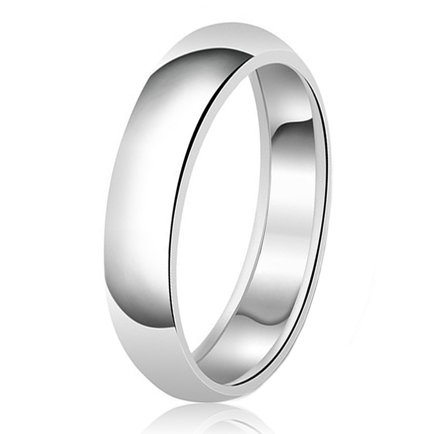 Tioneer 6mm Stainless Steel 316L Classic Plain Wedding Band Ring for Men & Women - High Polished Comfort Fit Ring with Free Engraving & Jewelry Box - Perfect for Anniversaries, Engagements and Everyday Wear