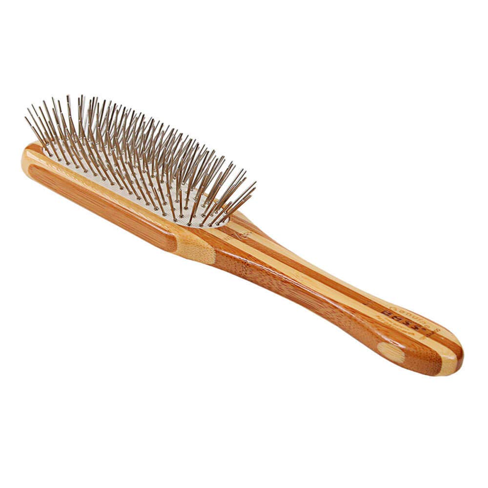 Premium BASS Wire Pet Grooming Brush - Medium Rectangle Size for Dogs & Cats - Perfect for Shedding Control & Coat Shine at Home or Professional Grooming