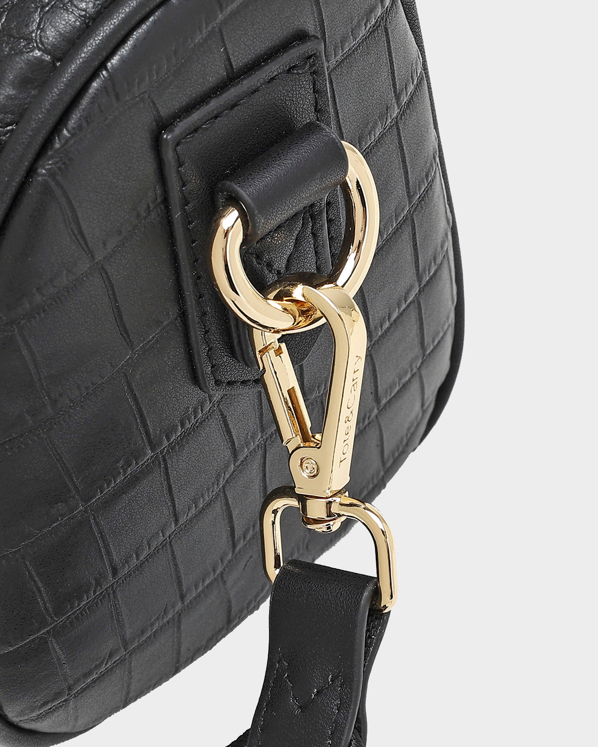 Apollo 2 Reptile Crossbody Bag - Black Vegan Leather Purse for Women | Perfect for Travel, Work & Everyday Use