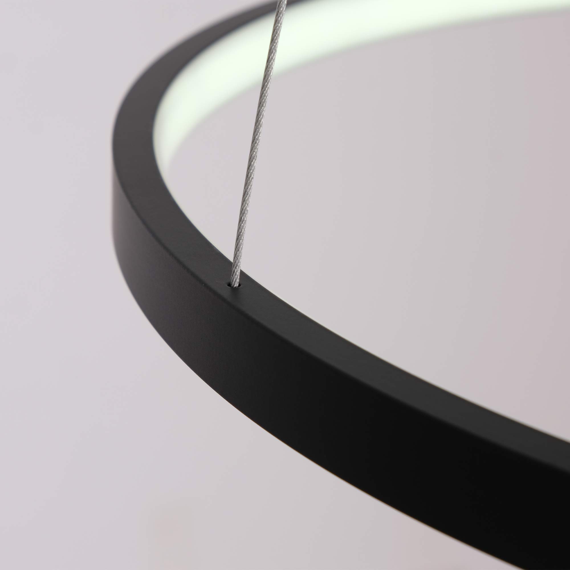 Modern LED Chandelier - Dimmable 3-Ring Ceiling Light Fixture for Dining Room, Living Room, Bedroom & Foyer | Contemporary Black & Cool White Hanging Pendant Lighting | Perfect for Home Decor, Wedding Venues & Restaurant Ambiance
