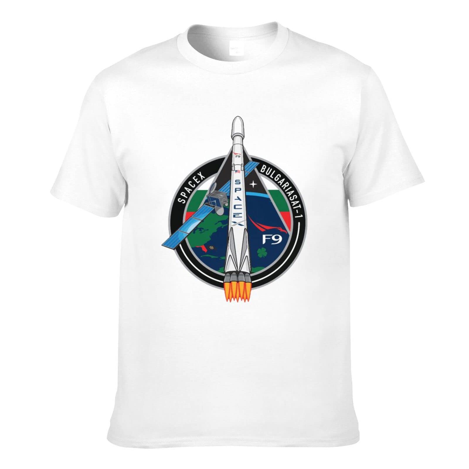 Falcon Heavy SpaceX Logo T-Shirt - Men's Round Neck Cotton Tee - Space Enthusiast Apparel for Casual Wear & Gifts