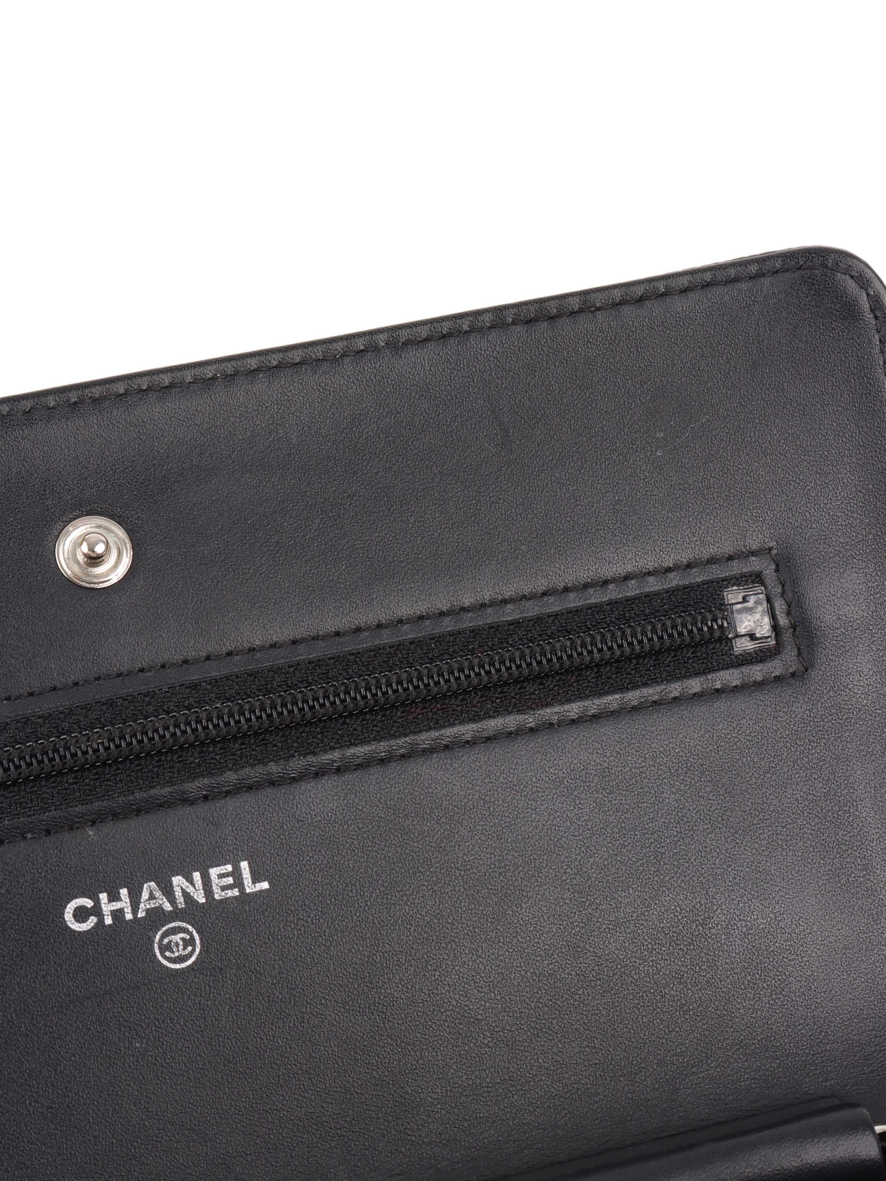 Chanel Black Caviar Leather Wallet on Chain Crossbody Bag for Women - Perfect for Evening Events, Parties & Daily Use