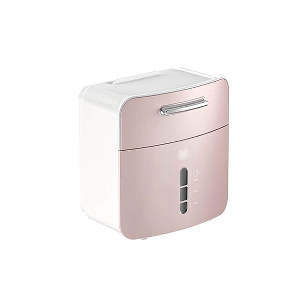 YXDO Multifunctional Self-Adhesive Wall Mounted Tissue Box Holder - Pink Bathroom Organizer for Toilet Paper & Facial Tissues | Perfect for Small Spaces, Vanities & Powder Rooms