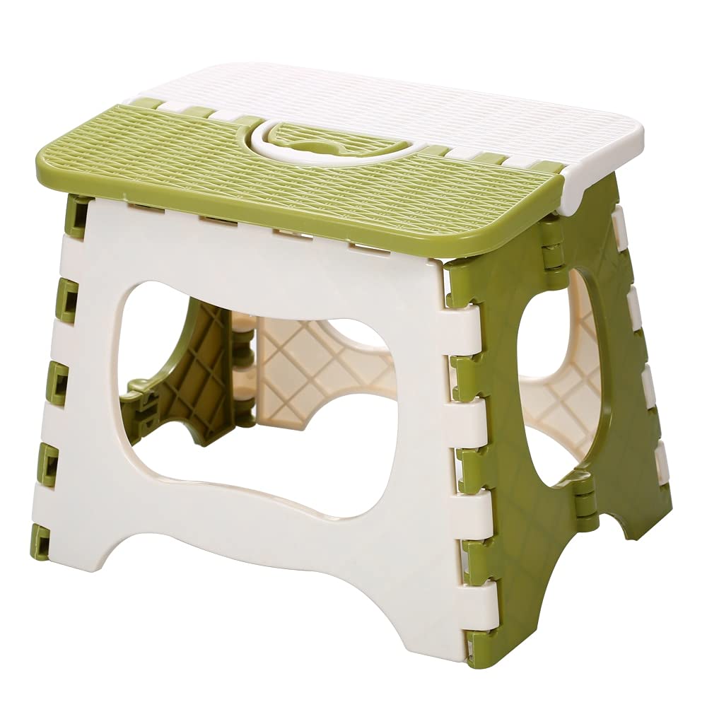 WENLI Folding Step Stool - Lightweight Yet Sturdy Ladder for Adults & Kids | One-Flip Easy Open Design | Non-Slip Feet for Safety | Perfect for Kitchen, Bathroom, Bedroom (2 Color Options) | Ideal for Reaching High Shelves, Bathroom Storage & Kids' Bedtime Routine
