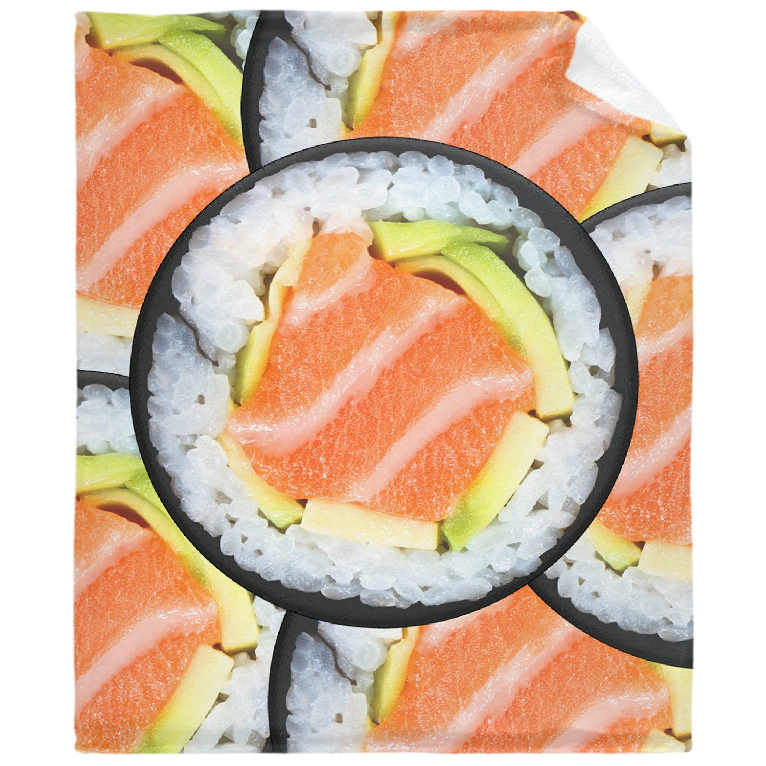 Premium Sushi Plush Fleece Blanket - Ultra Soft Flannel Throw for Kids, Women & Toddlers - 90