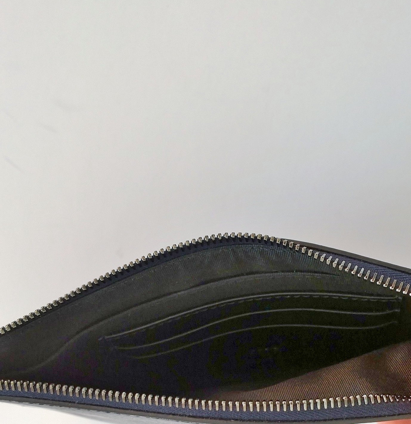 Christian Dior Navy Blue Leather Flower Embossed Clutch Pouch for Men - Perfect for Evening Events, Weddings & Formal Occasions