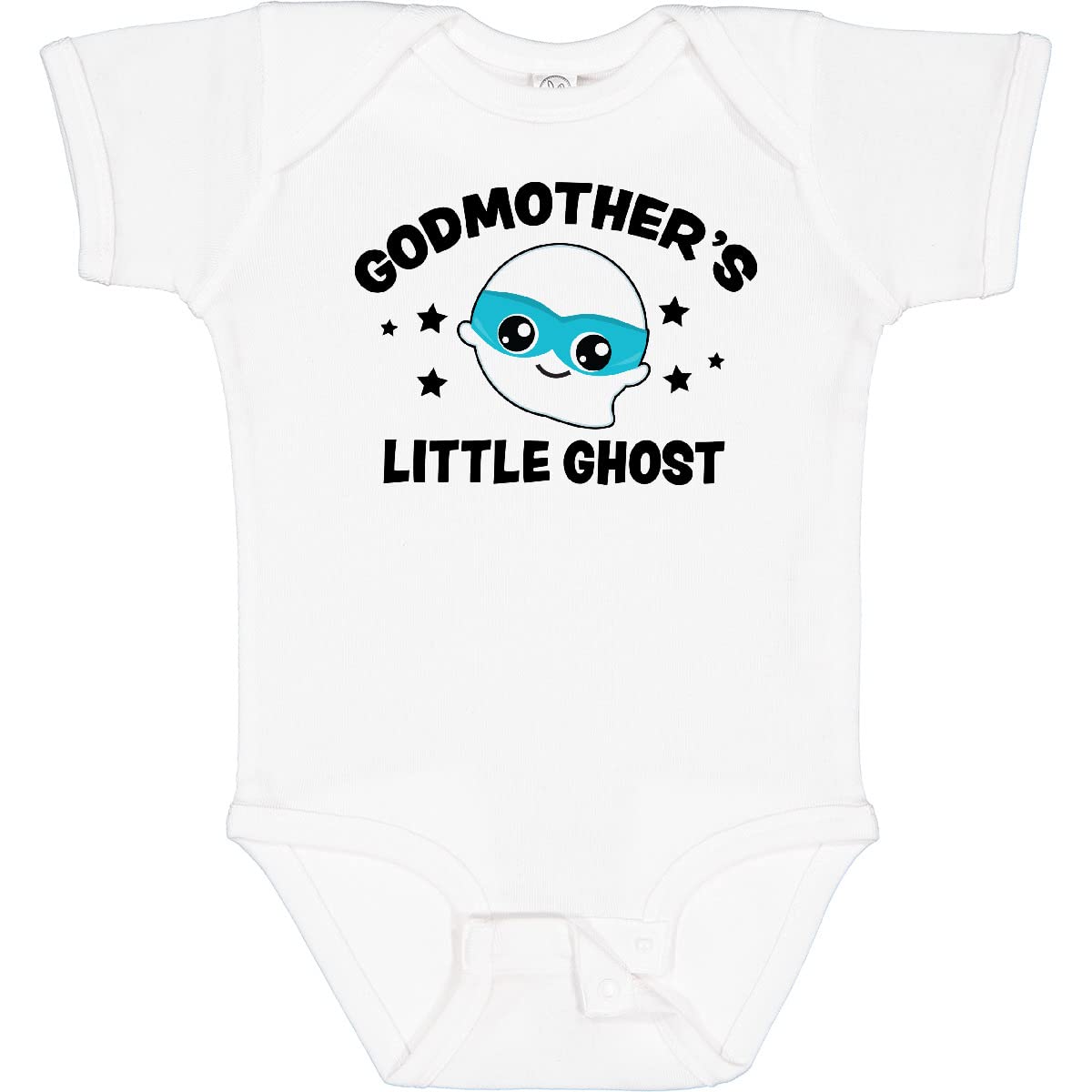 Inktastic Cute Godmother's Little Ghost with Stars Baby Bodysuit - Soft Cotton Onesie for Infants & Toddlers - Perfect for Halloween, Family Photos & Gift Giving