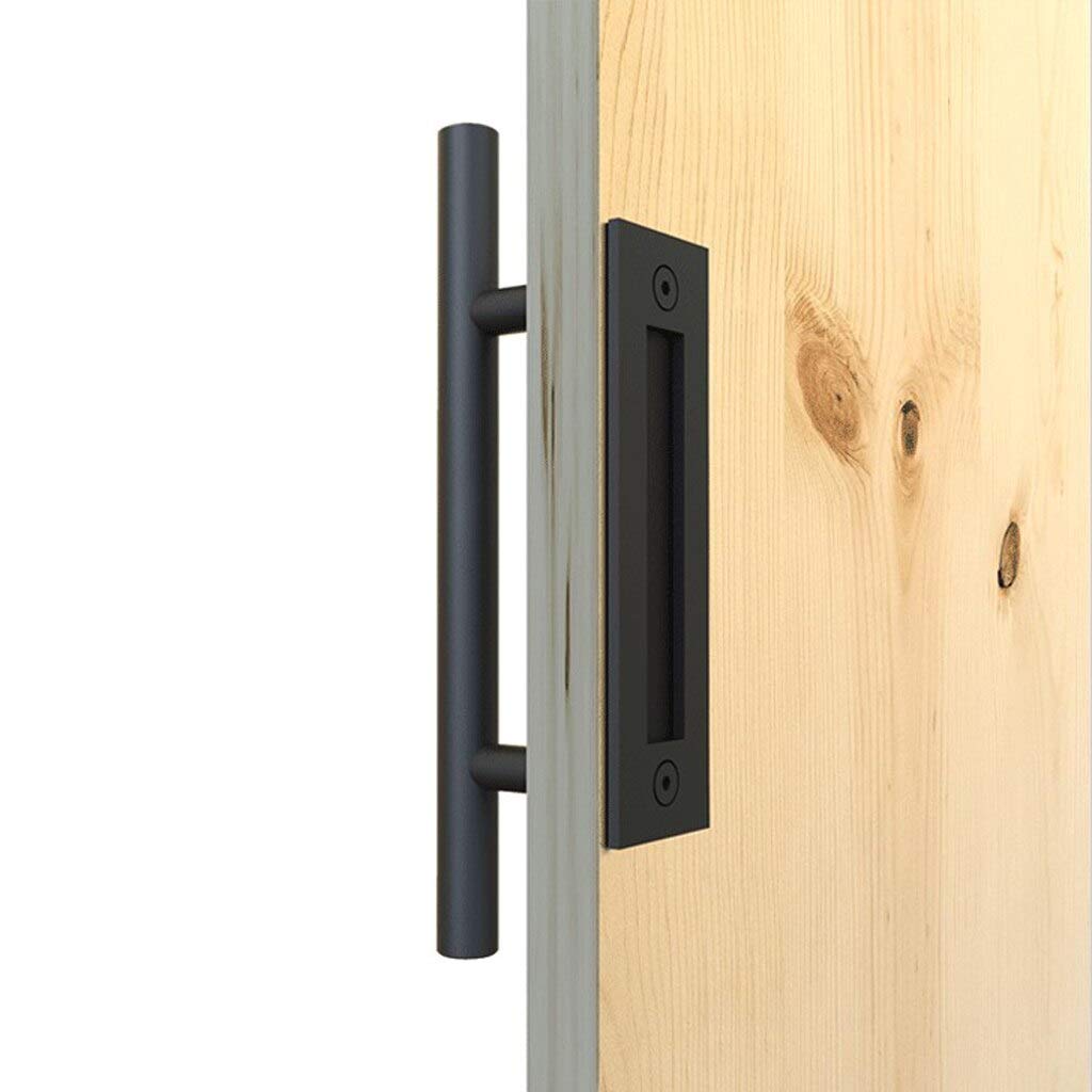 Black Carbon Steel Sliding Door Cabinet Pulls - Double-Sided Handle Hardware Set for Barn Doors, Closet Doors & Room Dividers - Durable & Stylish Home Decor Upgrade