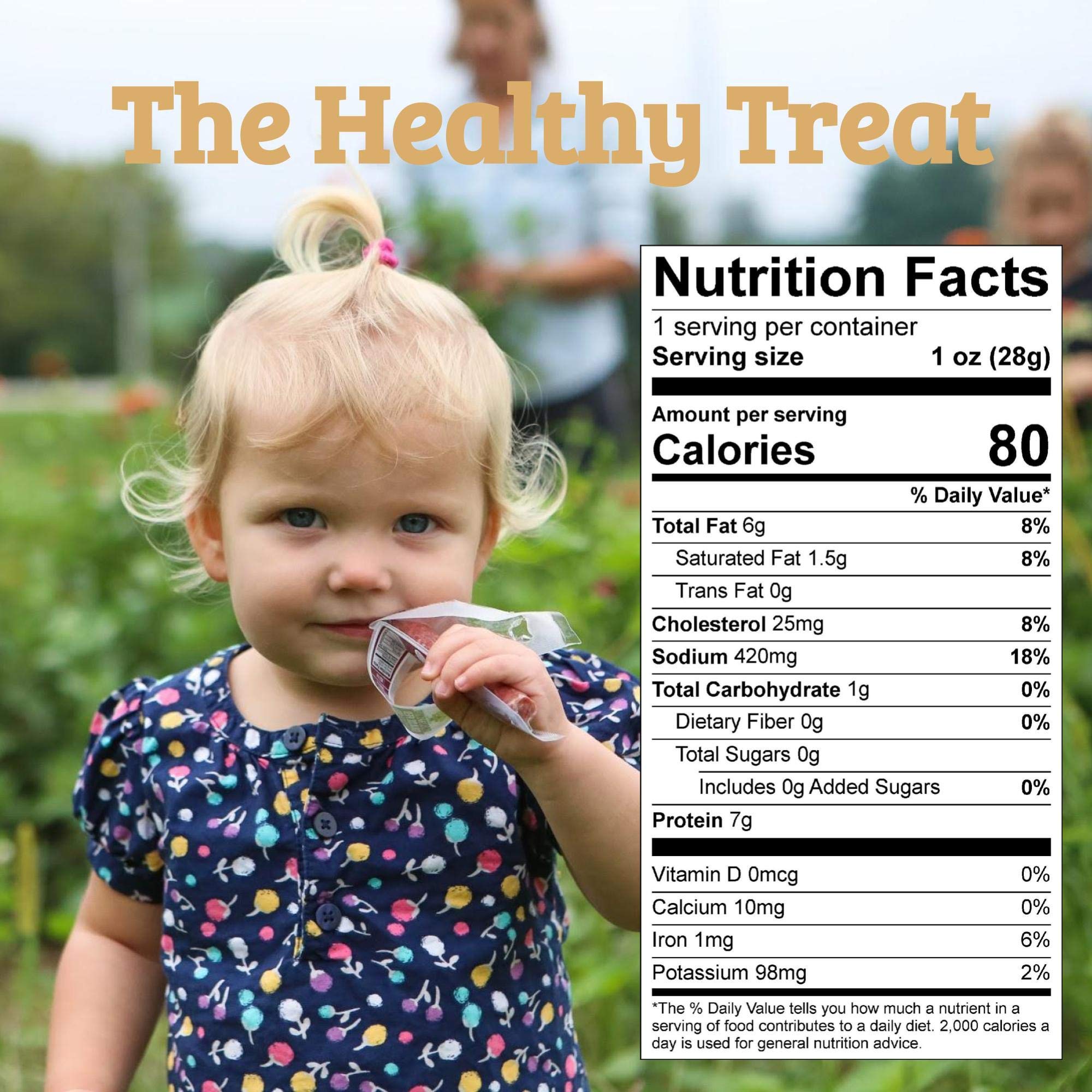 Savory Turkey Jerky Snacks - No Sugar, Low Carb, Keto & Paleo Friendly - Free-Range from 3rd Generation Family Farm - Gluten Free Protein Snack (24 Count) - Perfect for Hiking, Camping & On-the-Go Nutrition