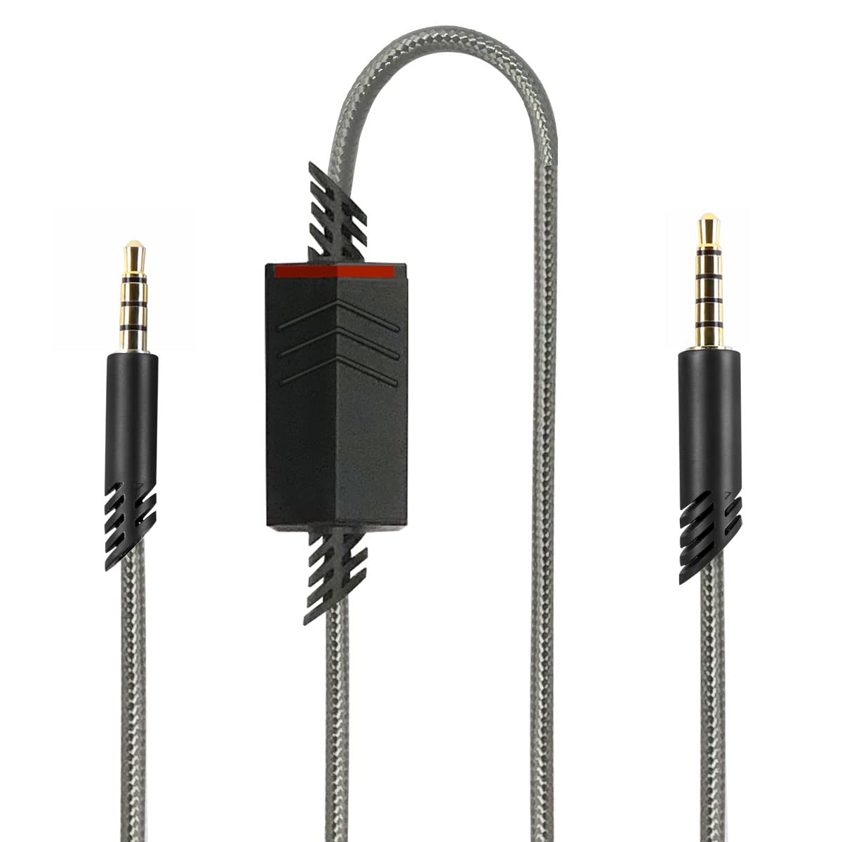 Replacement A40 Audio Cable Compatible with Astro A10/A40/A40TR Gaming Headsets - 6.5ft Gray Mute Cord for PS5/PS4 Controllers - Perfect for Gaming, Streaming & Online Chat