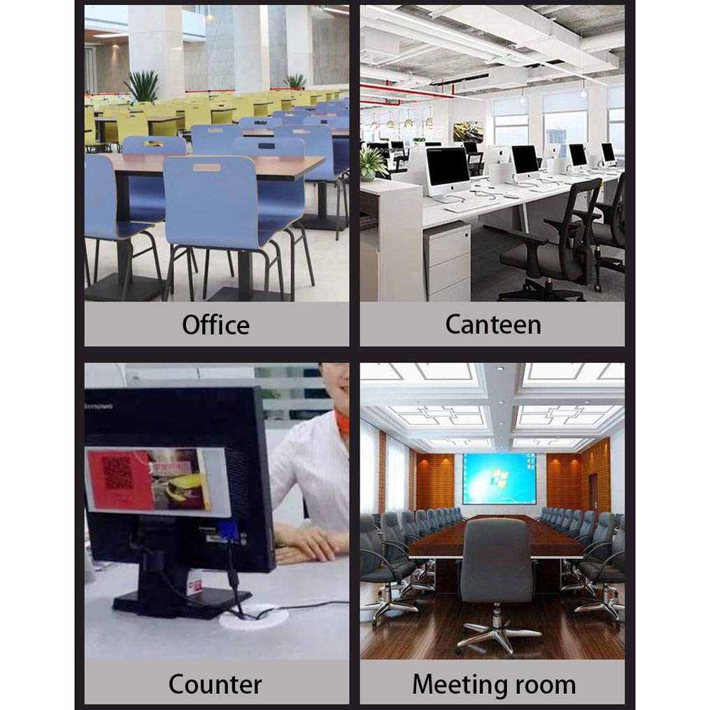 Clear Plastic Round/Square Desk Dividers for 4 Person - Office, School & Restaurant Desktop Partitions with Sneeze Guard - Perfect for Meetings, Cafeterias & Workspaces (Various Sizes Available)