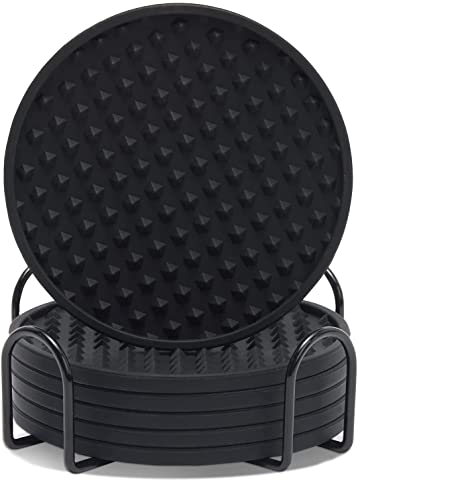 6 Pack Black With Holder