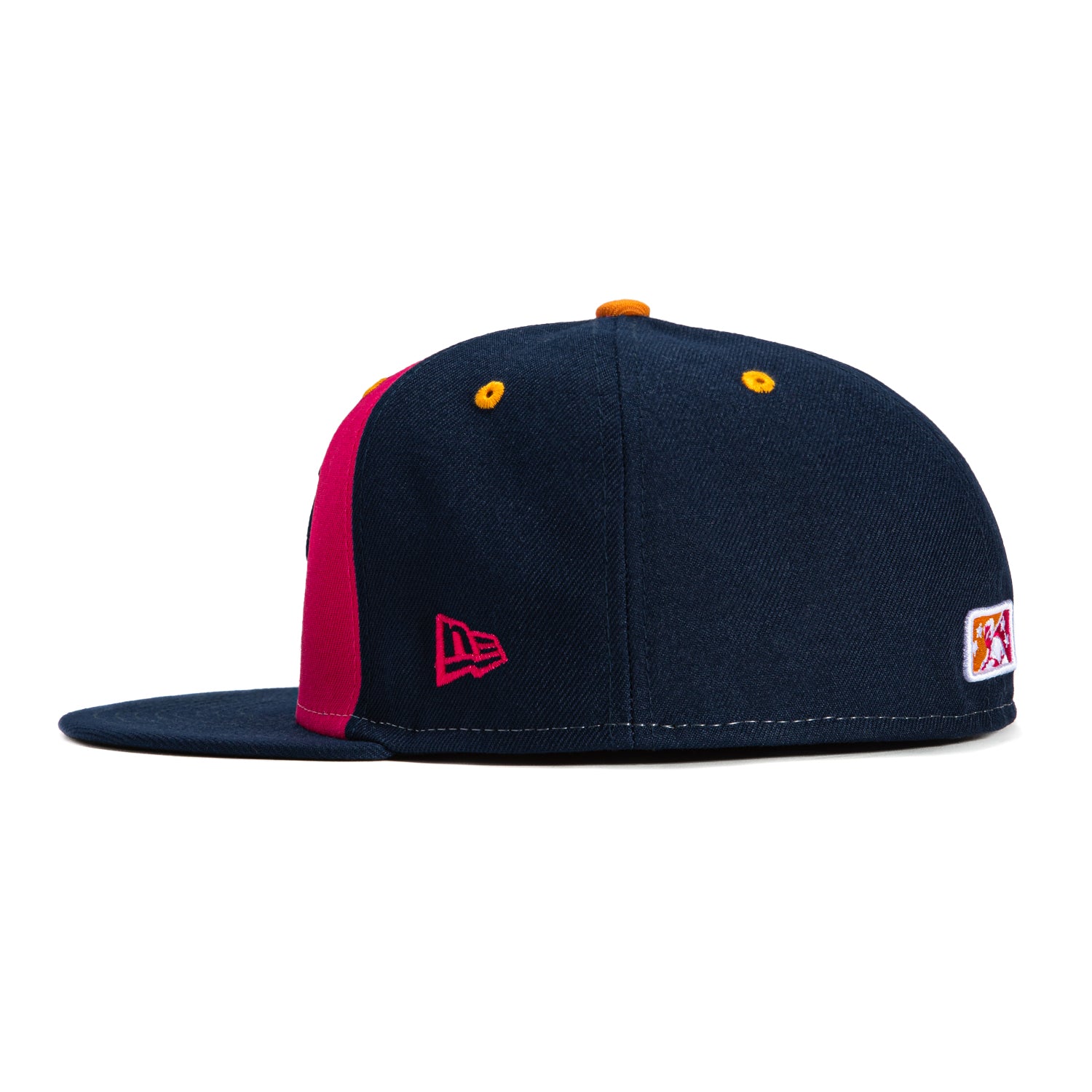 New Era 59Fifty MLB Baseball Cap - Asheville Tourists Hippies Rail Hat in Magenta & Light Navy - Adjustable Snapback for Men & Women - Perfect for Baseball Games, Concerts & Streetwear Fashion
