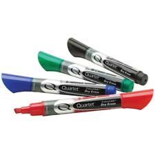 Quartet Dry-Erase Markers, Chisel Tip, 24-Pack (2 x 12) - Red Glide Markers for Whiteboards, Office, Classroom & Home Use - Smooth Writing & Easy Erase