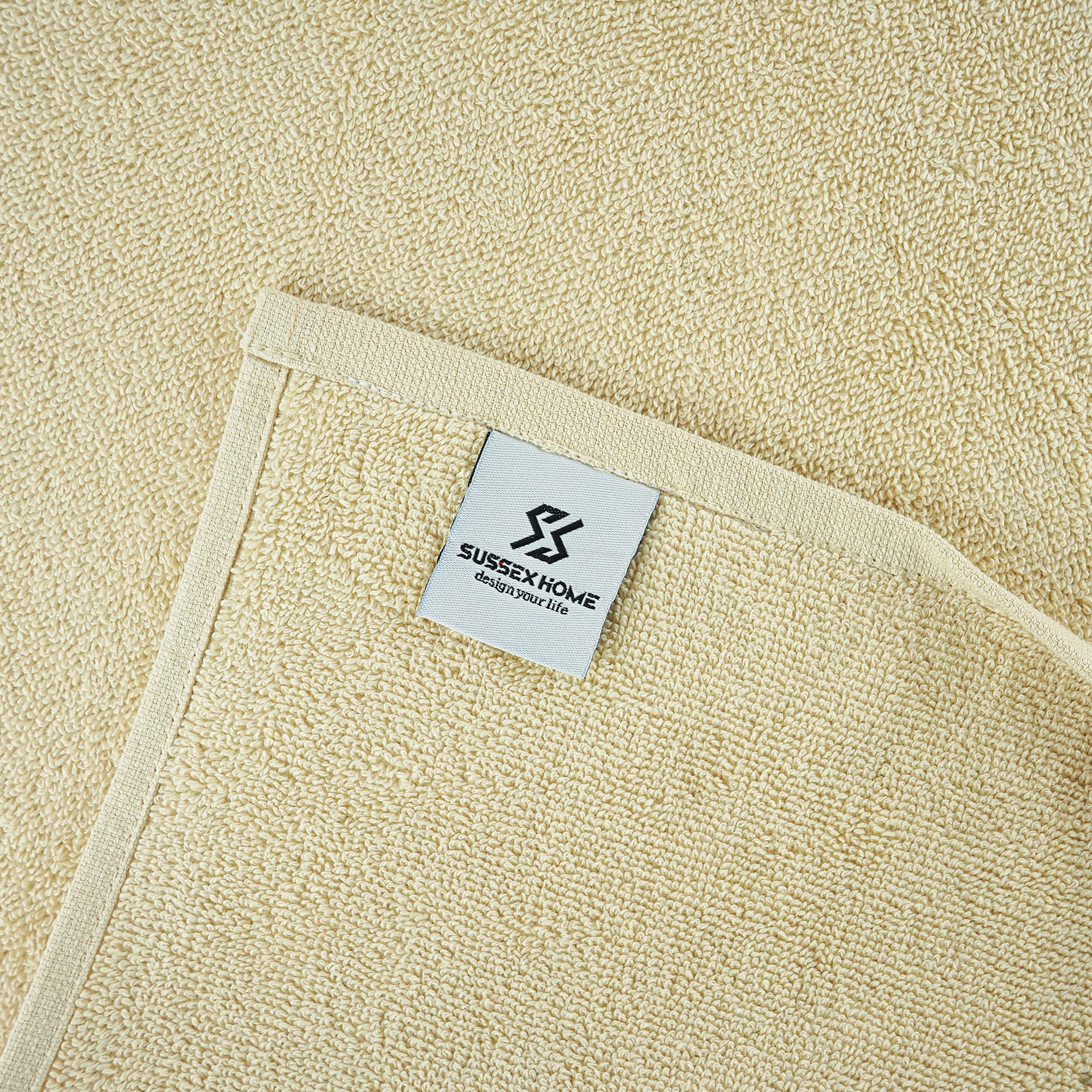 Luxury 100% Natural Cotton Bath Towels Set of 2 - Extra Large 40x80 Inches Ultra Absorbent Plush Hotel Quality Bath Sheets for Spa, Bathroom & Beach - Soft Thick Solid Color Towels