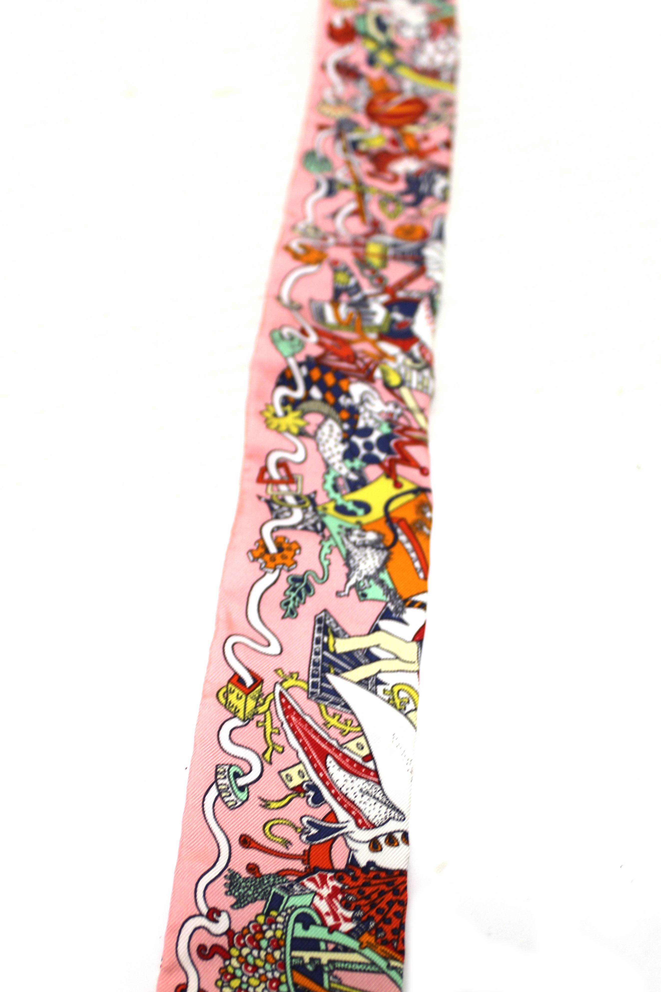 Authentic Hermes Silk Scarf - La Folle Parade Rose Malabar Twilly | Luxury Fashion Accessory for Women | Perfect for Gifts, Parties & Special Occasions
