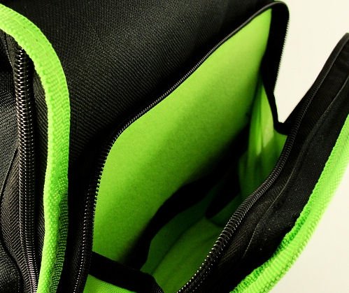 Premium Electric Green & Black Twin Compartment Shoulder Bag for Amazon Kindle Fire Tablet - Protective Case & Travel Accessories - Perfect for Commuting, Travel, and Daily Use