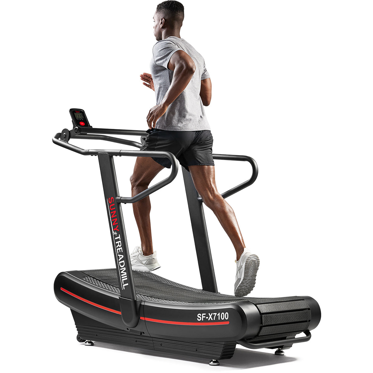 Commercial Grade Ergonomic Manual Treadmill - Foldable Home Gym Equipment for Small Spaces & Office Workout