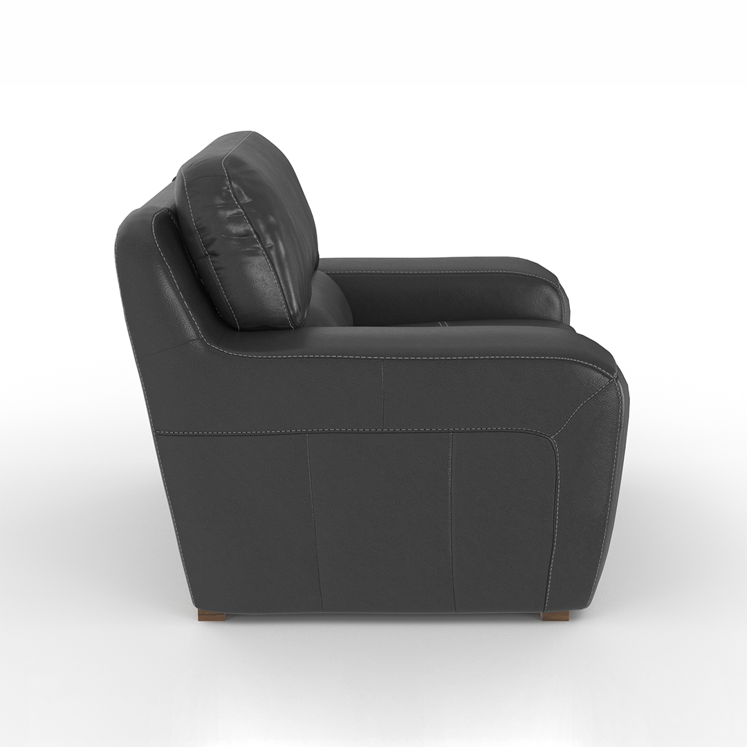 Boise Leather Chair - Premium Genuine Leather Recliner for Living Room, Office & Lounge - Comfortable Modern Sofa Chair with Ergonomic Design