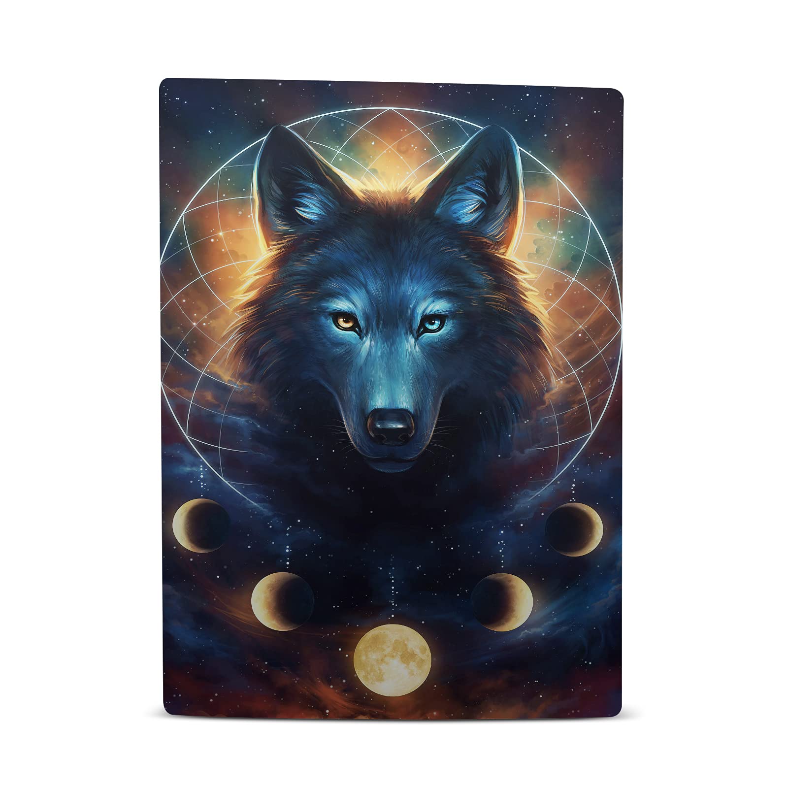 Dreamcatcher Wolf Art Matte Vinyl Skin Cover for Sony PS5 Digital Edition & DualSense Controller - Protective Gaming Decal for Playstation 5 Console & Accessories | Perfect for Gaming Setups, Themed Rooms & Gamer Gifts