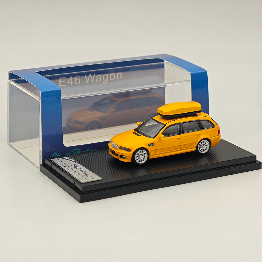 1:64 Scale Stance Hunters E46 Wagon Diecast Model Car - Limited Edition Collectible Yellow BMW - Perfect for Car Enthusiasts, Display & Gift Giving