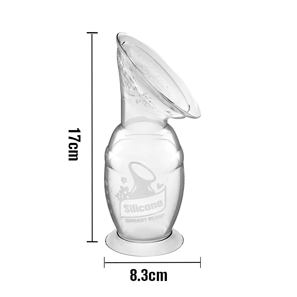 Hands-Free Silicone Breast Pump with Strong Suction Base - 2nd Gen 150ml - Perfect for Busy Moms, Nursing at Work or On-the-Go Breastfeeding