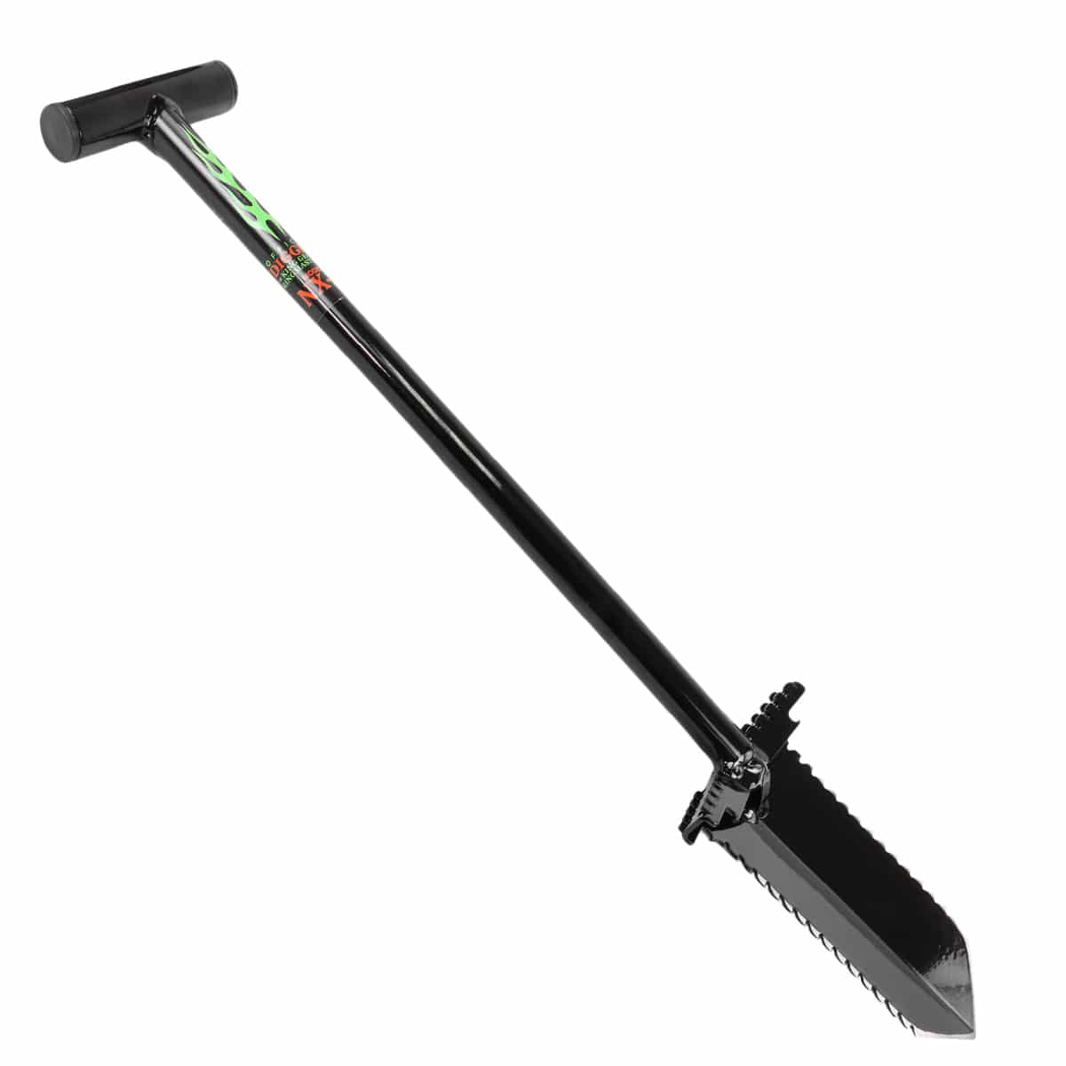 Anaconda NX 6 36-Inch Tempered Steel Shovel with Double Serrated Blade & Foot Pegs - Heavy Duty Digging Tool for Camping, Gardening, and Outdoor Survival