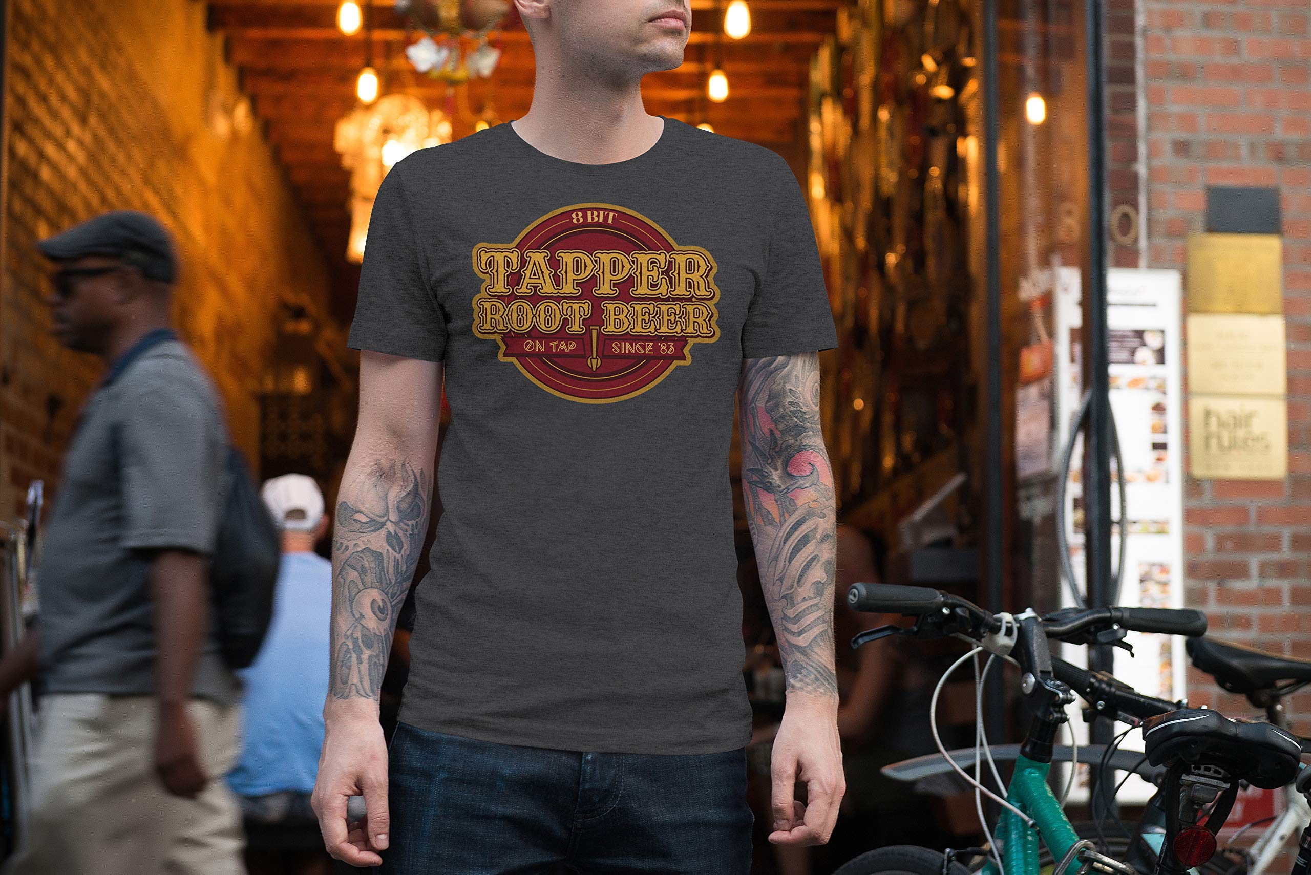 Tapper's 8-Bit Retro Video Game Root Beer Unisex T-Shirt - Casual Gaming & 80s Nostalgia Apparel