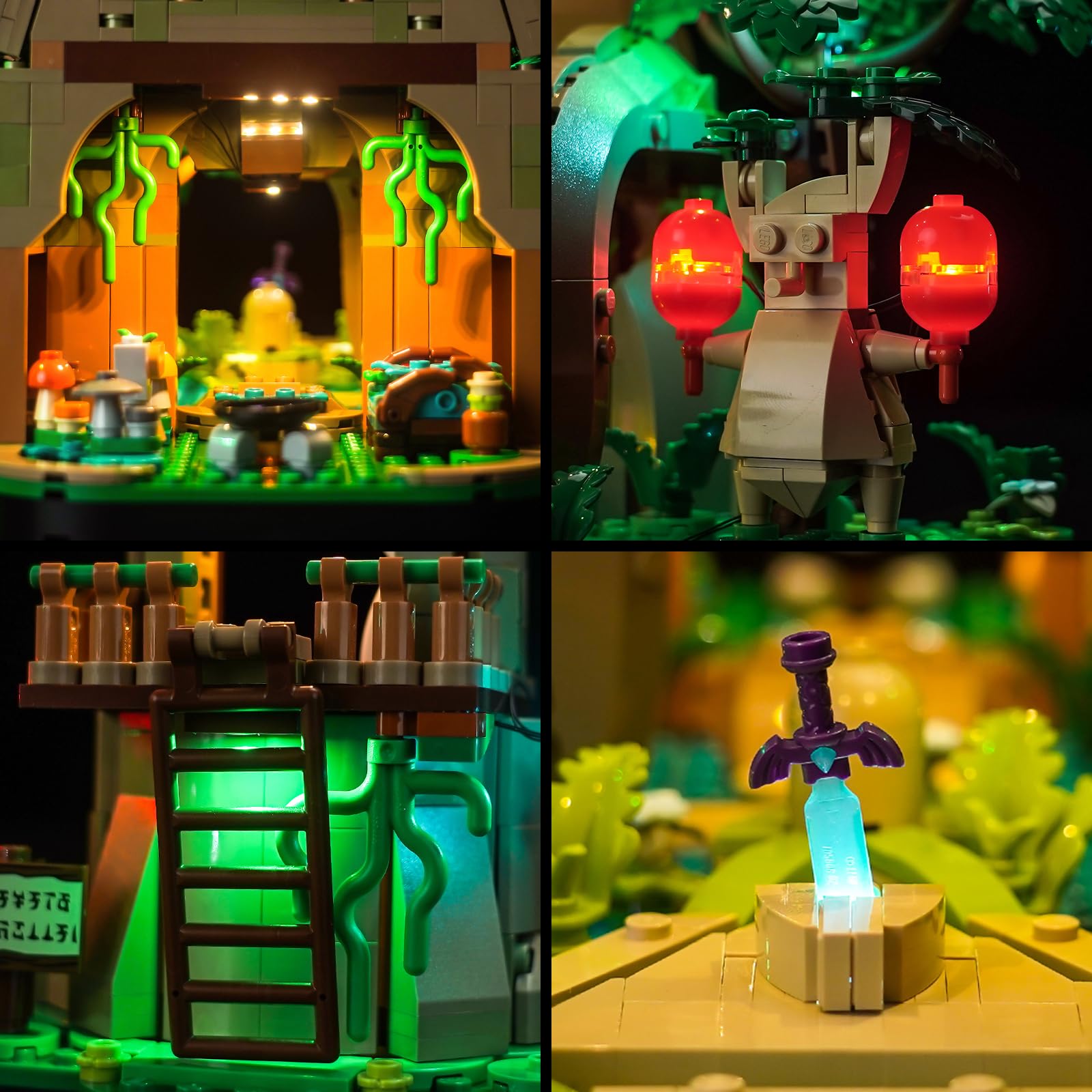 LED Light Kit for Lego Great Deku Tree 2-in-1 (Model Not Included) - Decorative Lighting Set Compatible with 77092 Large Decorative Tree 2-in-1 Building Blocks - Creative Toy for Home Display & Nighttime Decoration