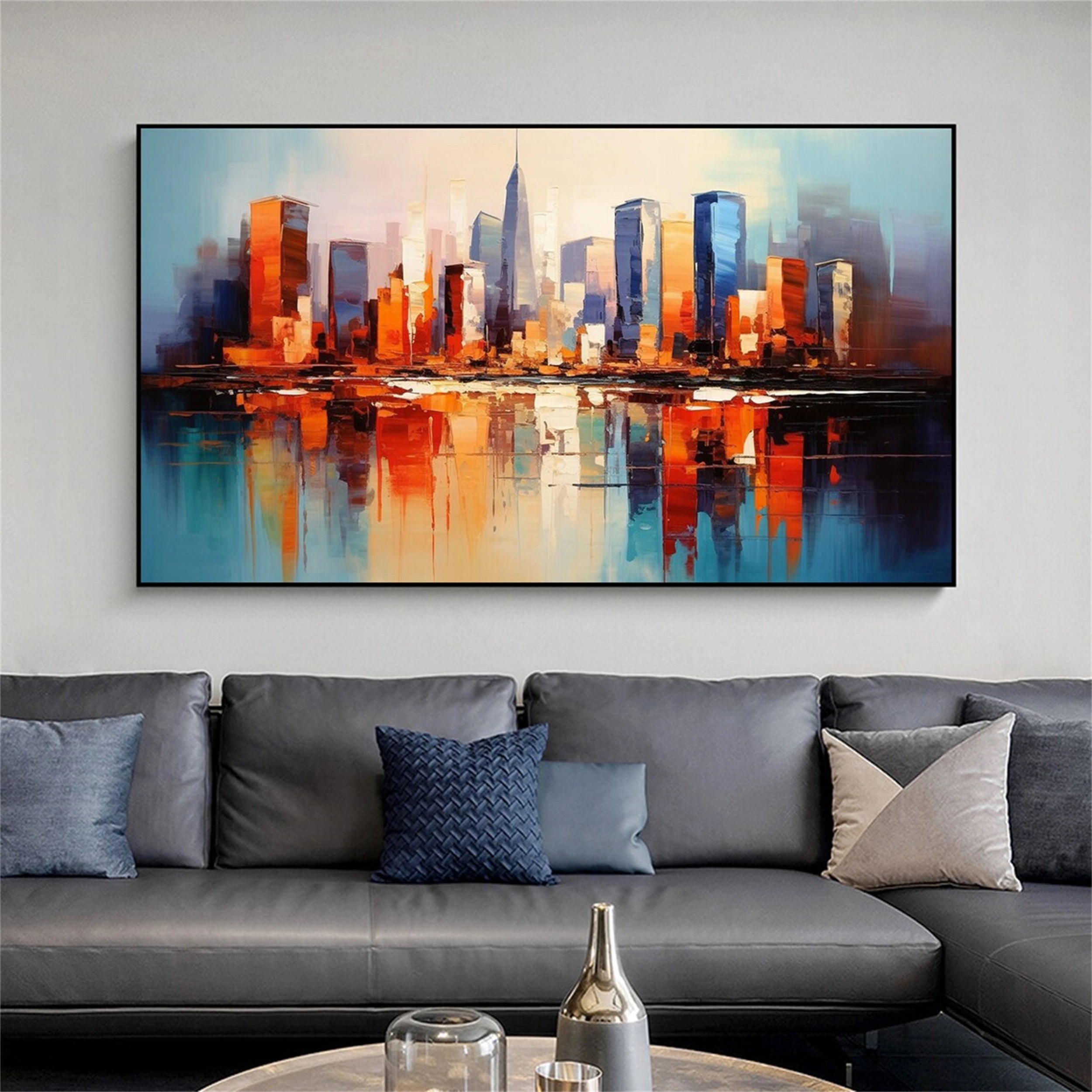 Urban Landscape Painting #UL 011 - Modern Wall Art for Living Room, Bedroom & Office Decor