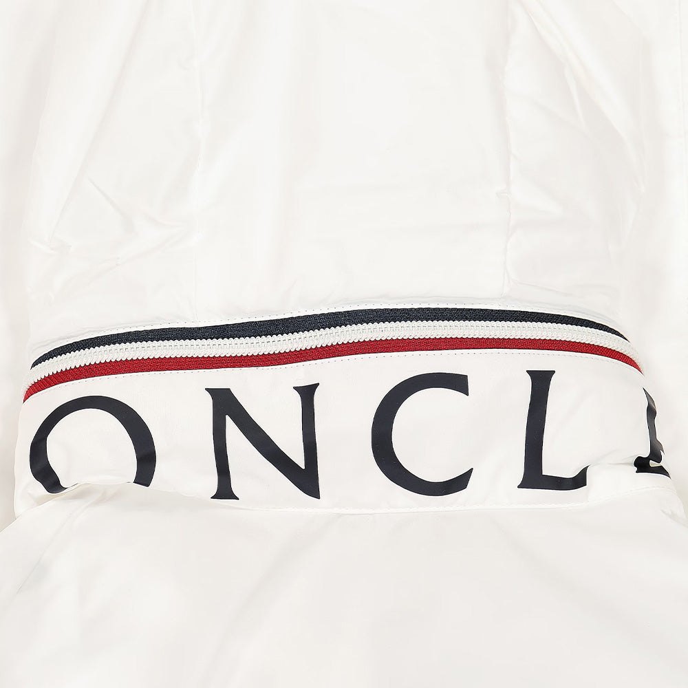 Moncler Aidrian Kids White Logo Jacket - Stylish Winter Coat for Boys & Girls - Perfect for School, Outdoor Play & Cold Weather